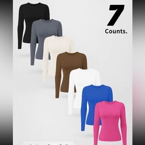 Women's Long Sleeve Tops - 7 Pack
